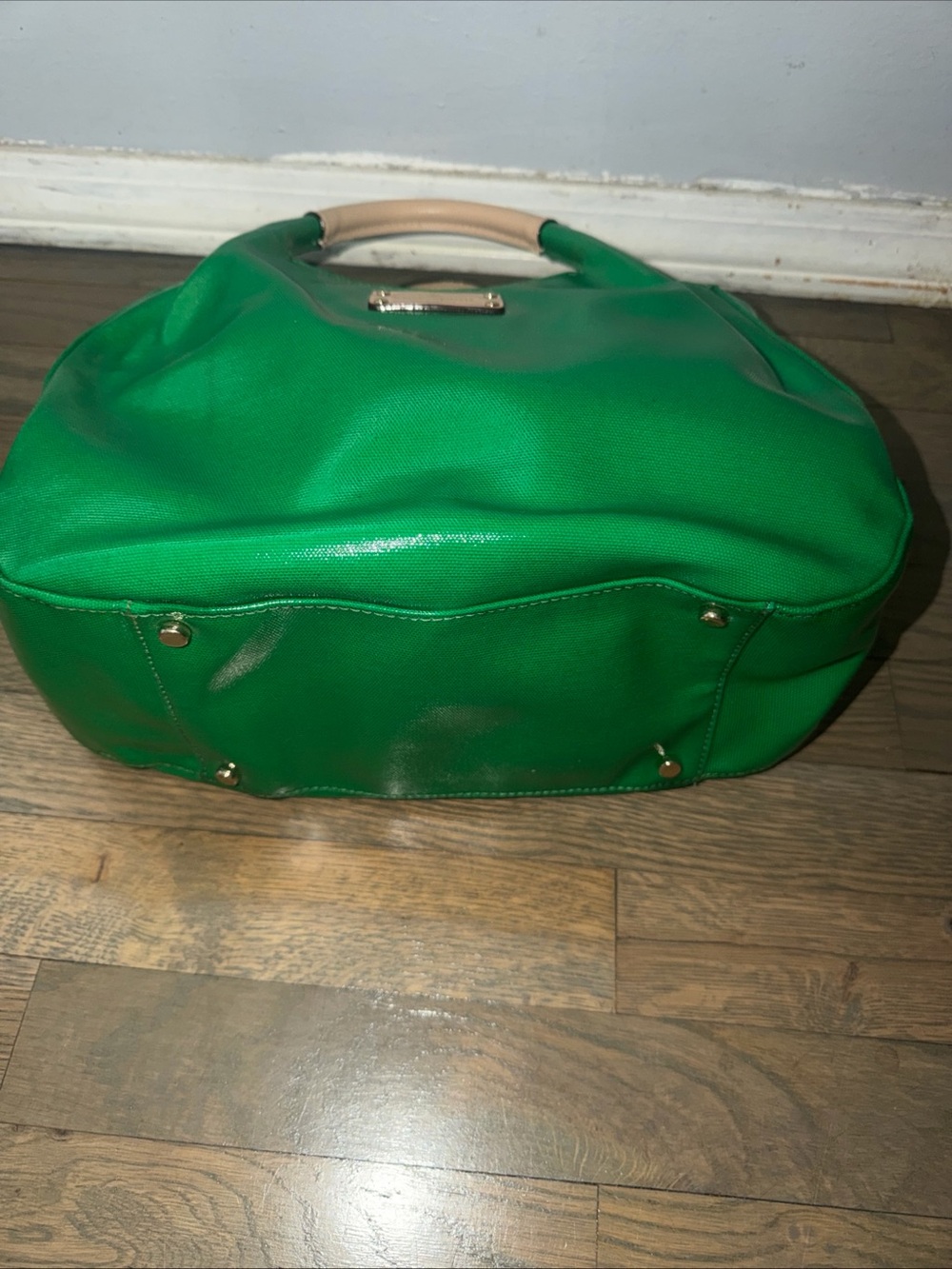 kate spade Emerald Green Tote with Cream Handles - Picture 5 of 5